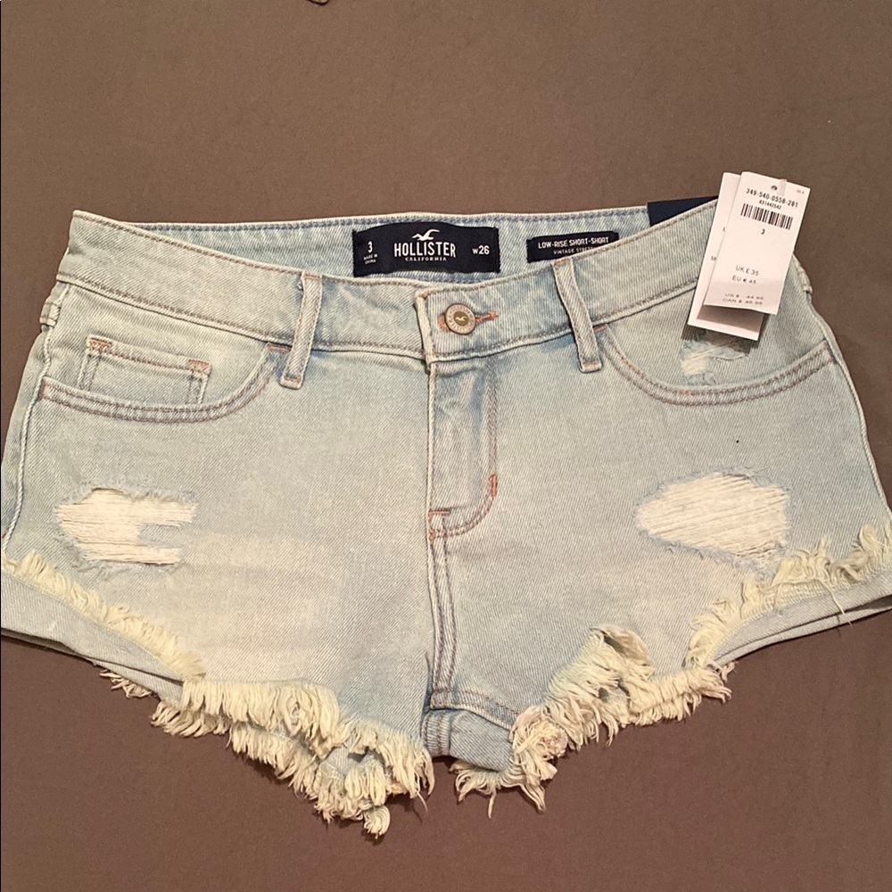 Hollister Women's Light Blue Denim Shorts
